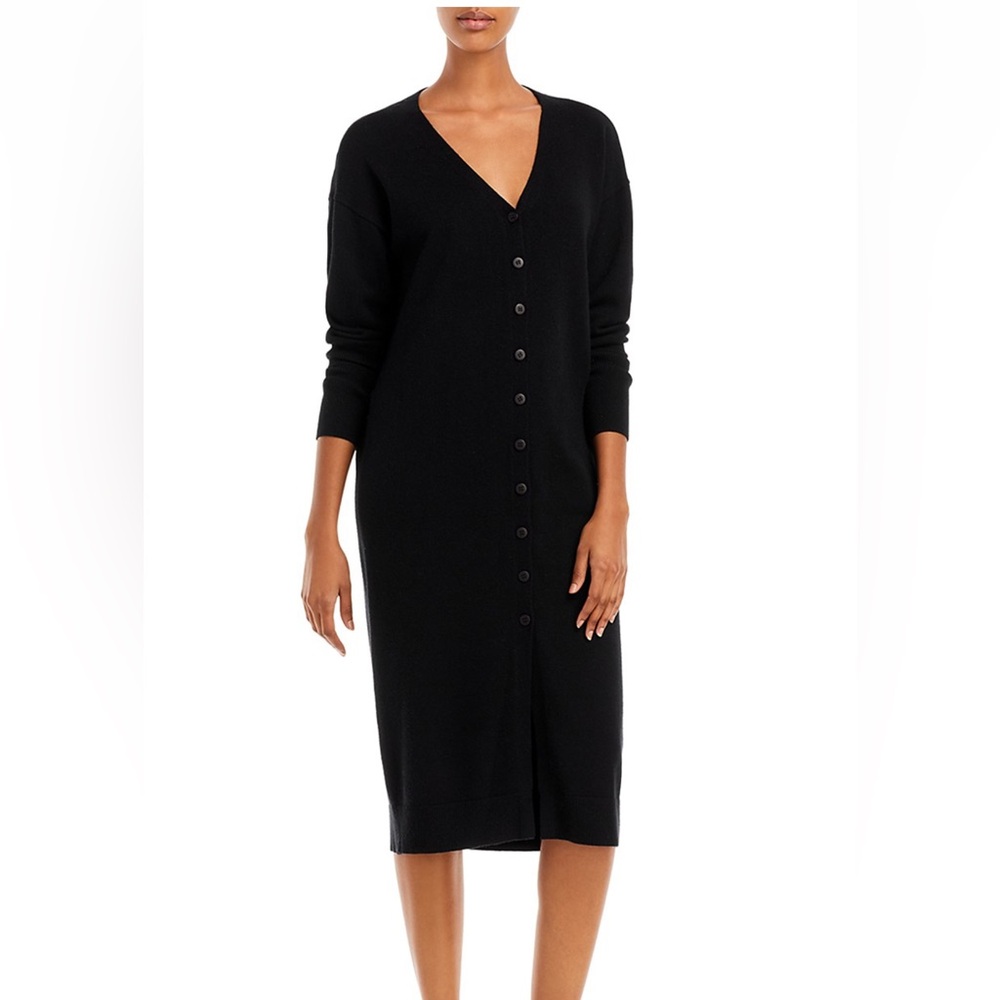 Elegant Black Button-Down Dress
